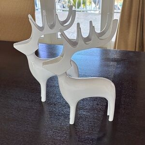 White Reindeer Figurines